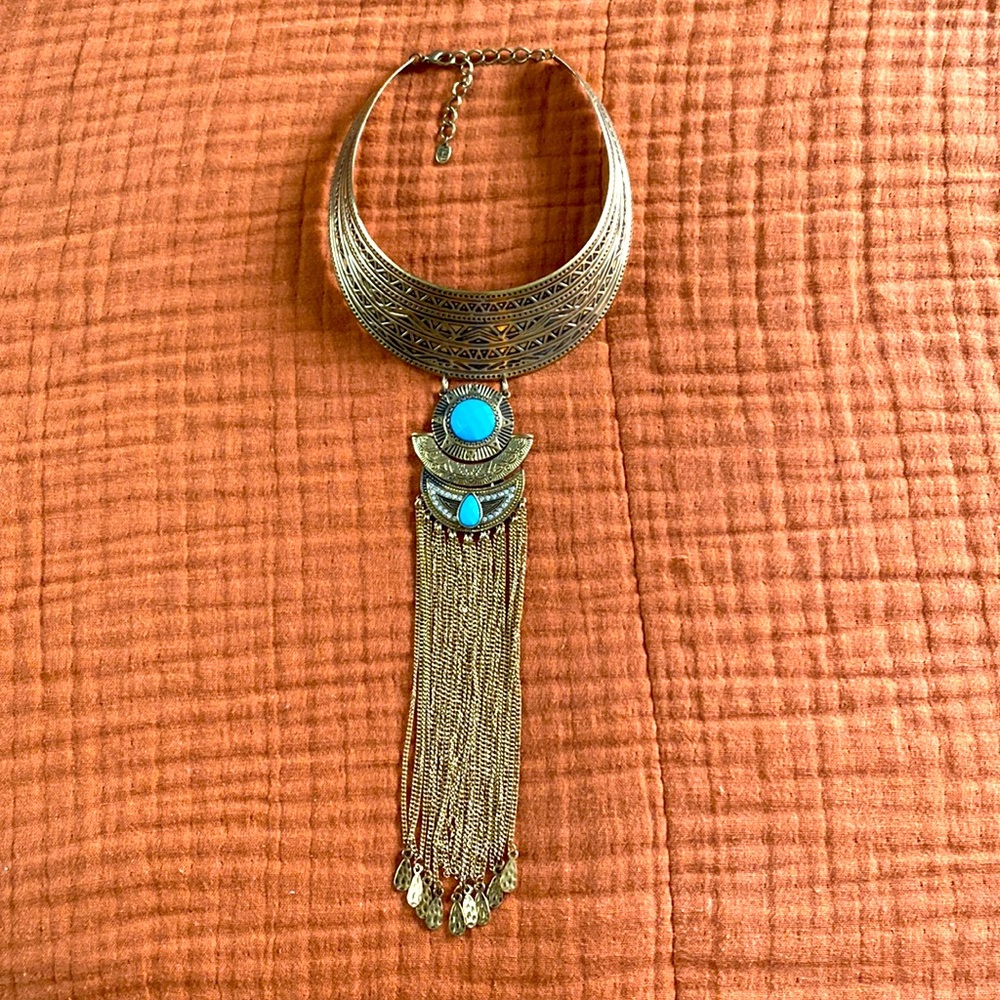 Boutique brass necklace